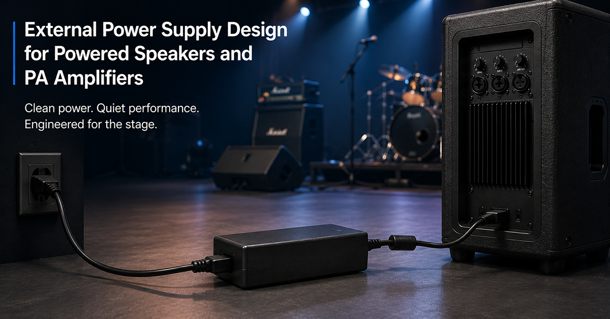 External Power Supply Design for Powered Speakers and PA Amplifiers External Power Supply Design for Powered Speakers and PA Amplifiers