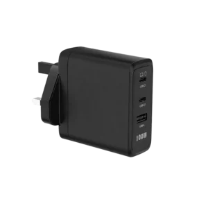 100W USB-C PD Wall Charger (UK, 2C1A)