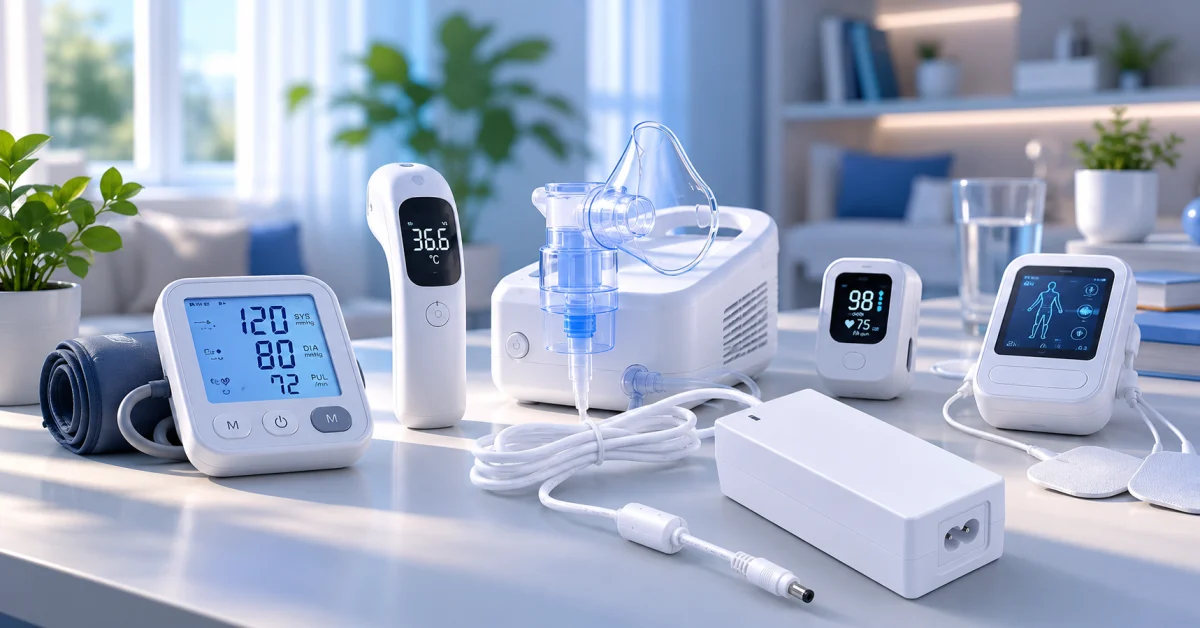 Medical device power adapters hero scene - YHYadapter medical power solutions